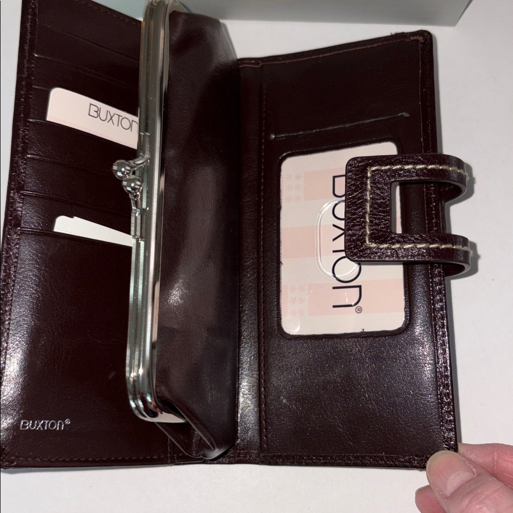 Buxton Dark Brown Leather Wallet - Picture 4 of 7